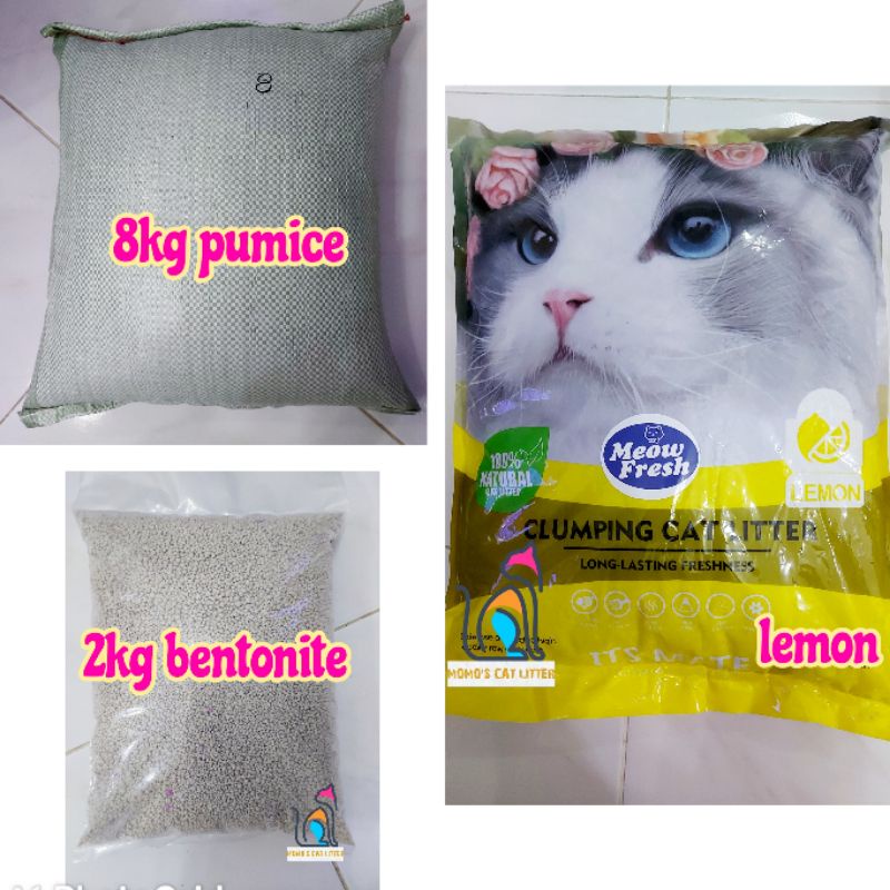 10kg Pumice Cat Litter and Scented Bentonite Mix Shopee Philippines