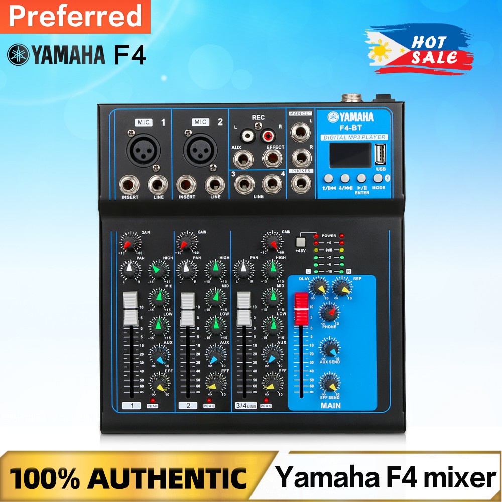 Yamaha F4 professional Bluetooth mixer 4channel USB with reverb effect