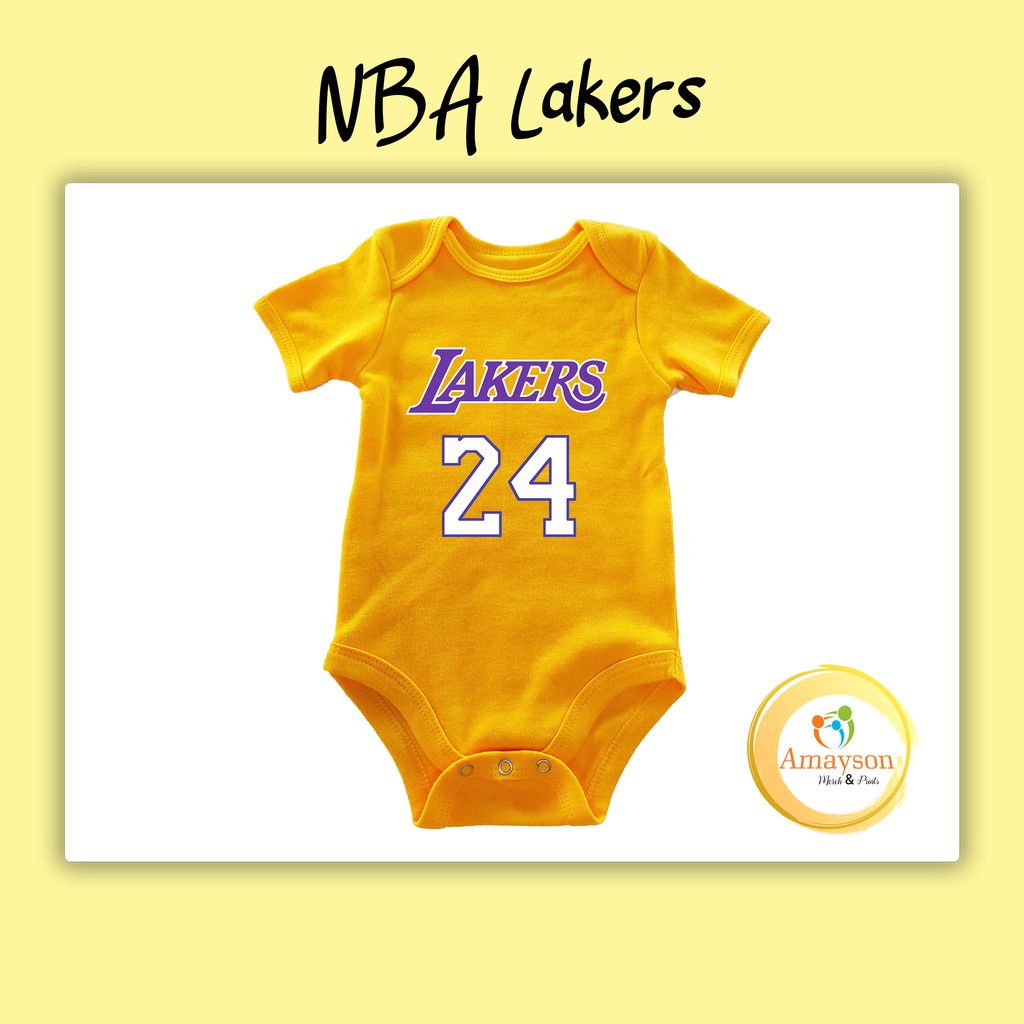 Amayson Lakers Basketball team jersey baby onesie Shopee Philippines