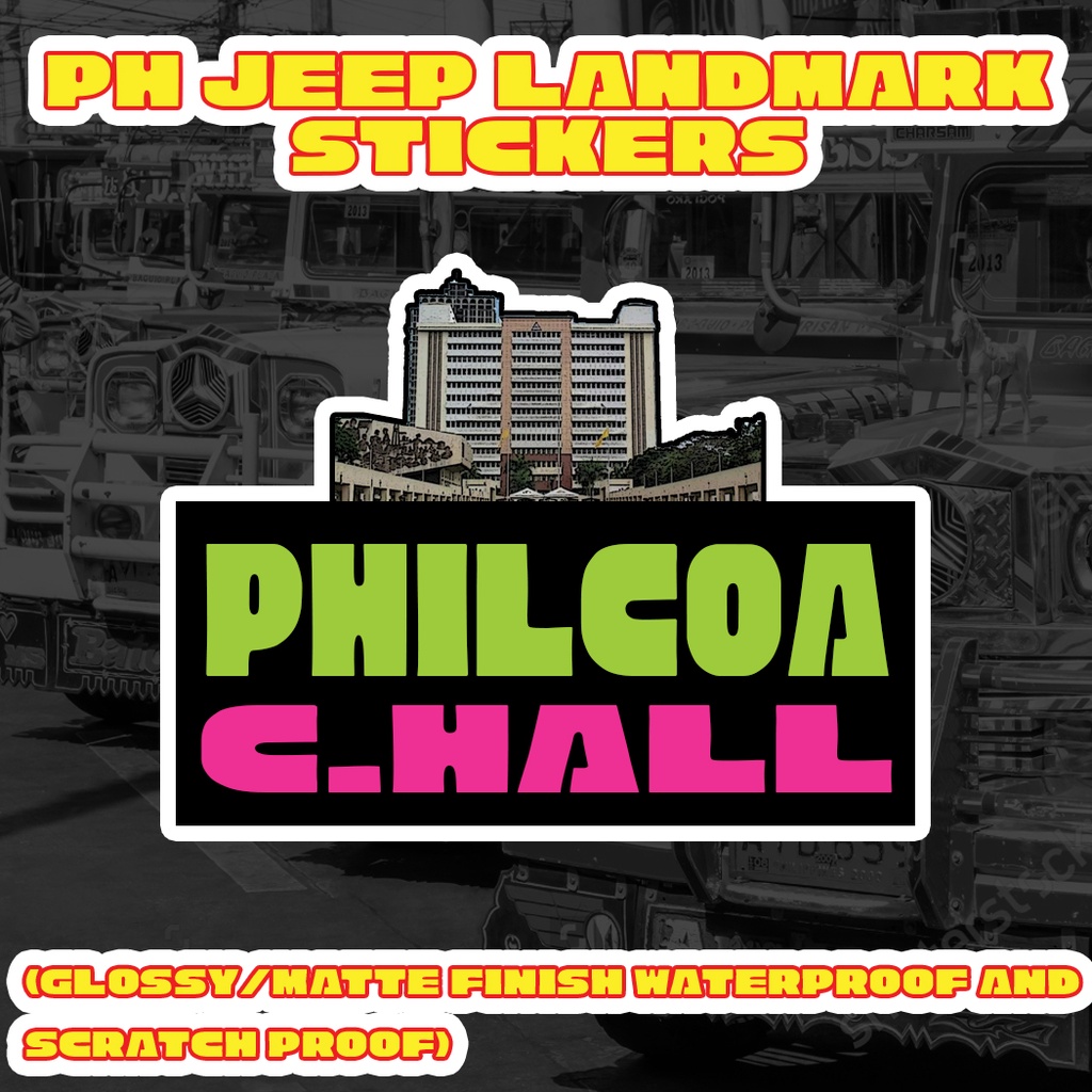 Jeepney Signage and Landmarks PREMIUM MATTE VINYL Stickers Waterproof