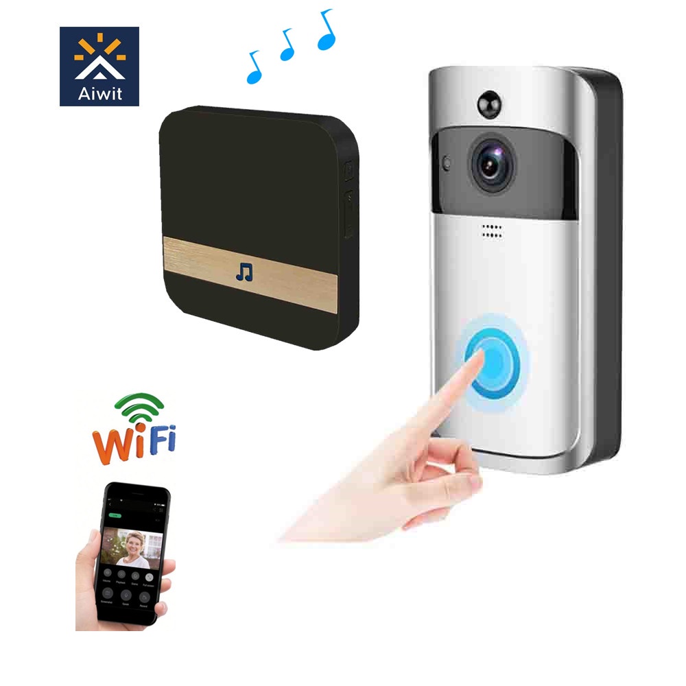 RlyI WiFi Smart Video Doorbell V5 With Indoor Chime Receiver