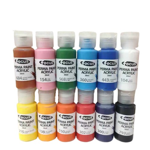 Acrylic paint /perma paint one set 12colors 30ml each Shopee Philippines