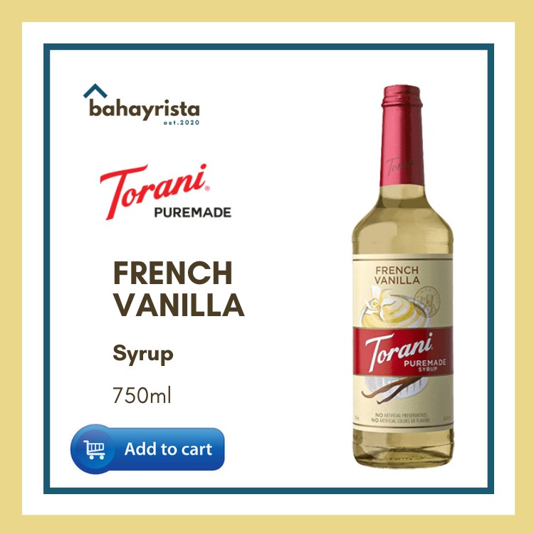 Torani Puremade FRENCH VANILLA Syrup 750ml Shopee Philippines