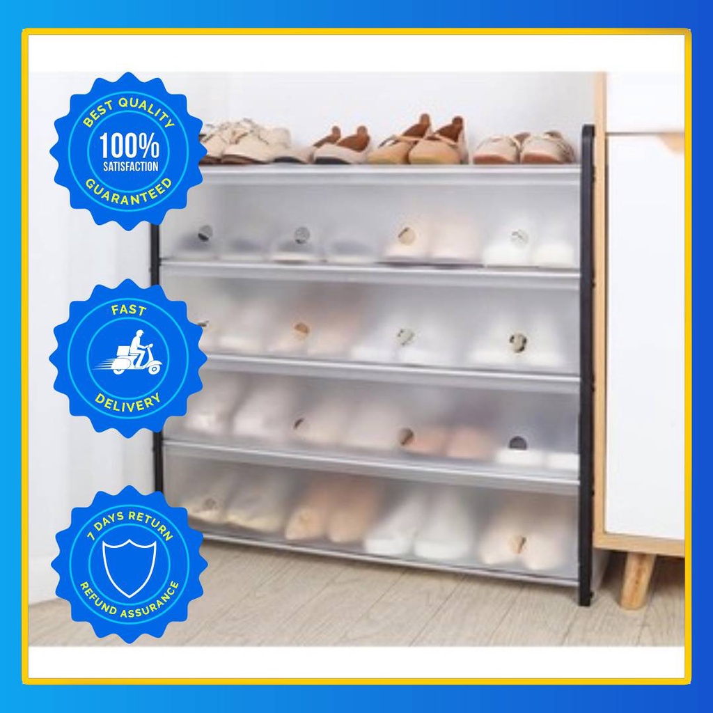 Original 5 Layer Shoe Rack Organizer Space Saving Plastic Shoe Storage
