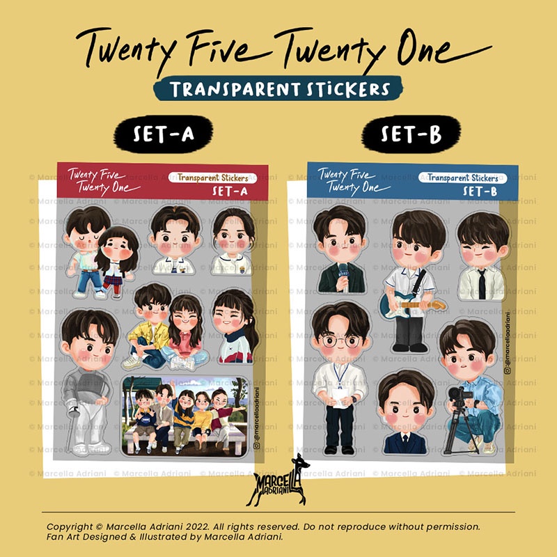 Twenty Five Twenty One Merch Sticker 2521 Nam Joo Hyuk Kim Tae Ri Baek