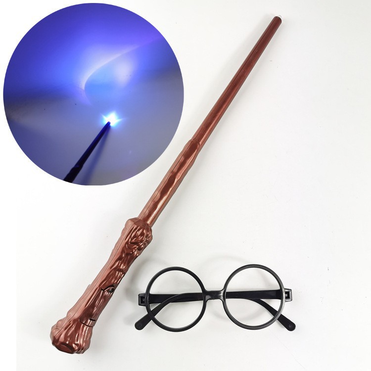 New Light Electronic Toys Harry Potter Magic Wand Glasses Glowing Sound