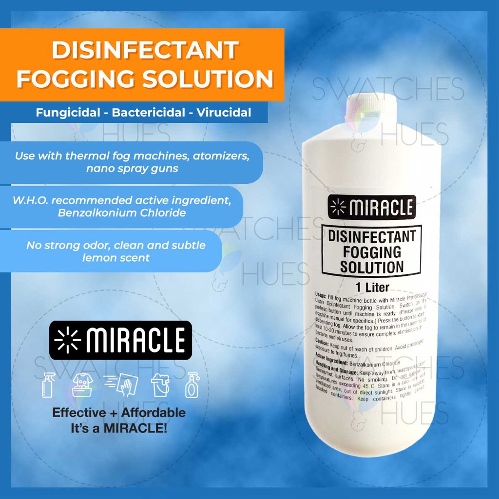 Miracle Disinfectant Fog Solution/Fogging Solution/Fog machine solution 1 Liter/1000ml