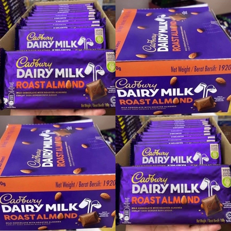 1 BOX CADBURY DAIRY MILK ROAST ALMOND 1 BOX (160g x 12 pcs) Expiry2024