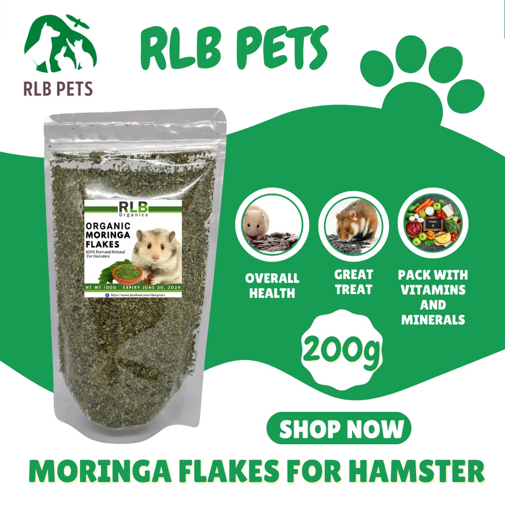 200 grams Moringa Flakes for Hamsters Malunggay Flakes Hamster Food