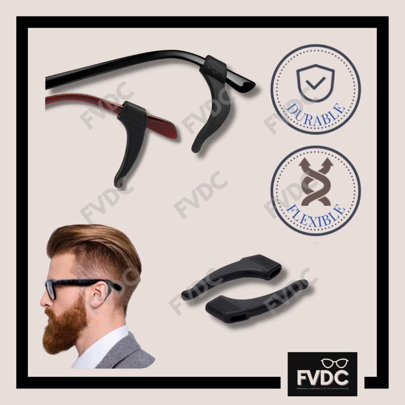 FVDC EYEGLASSES EAR GRIP Silicone AntiSlip Ear Lock Non Slip Hook Lock