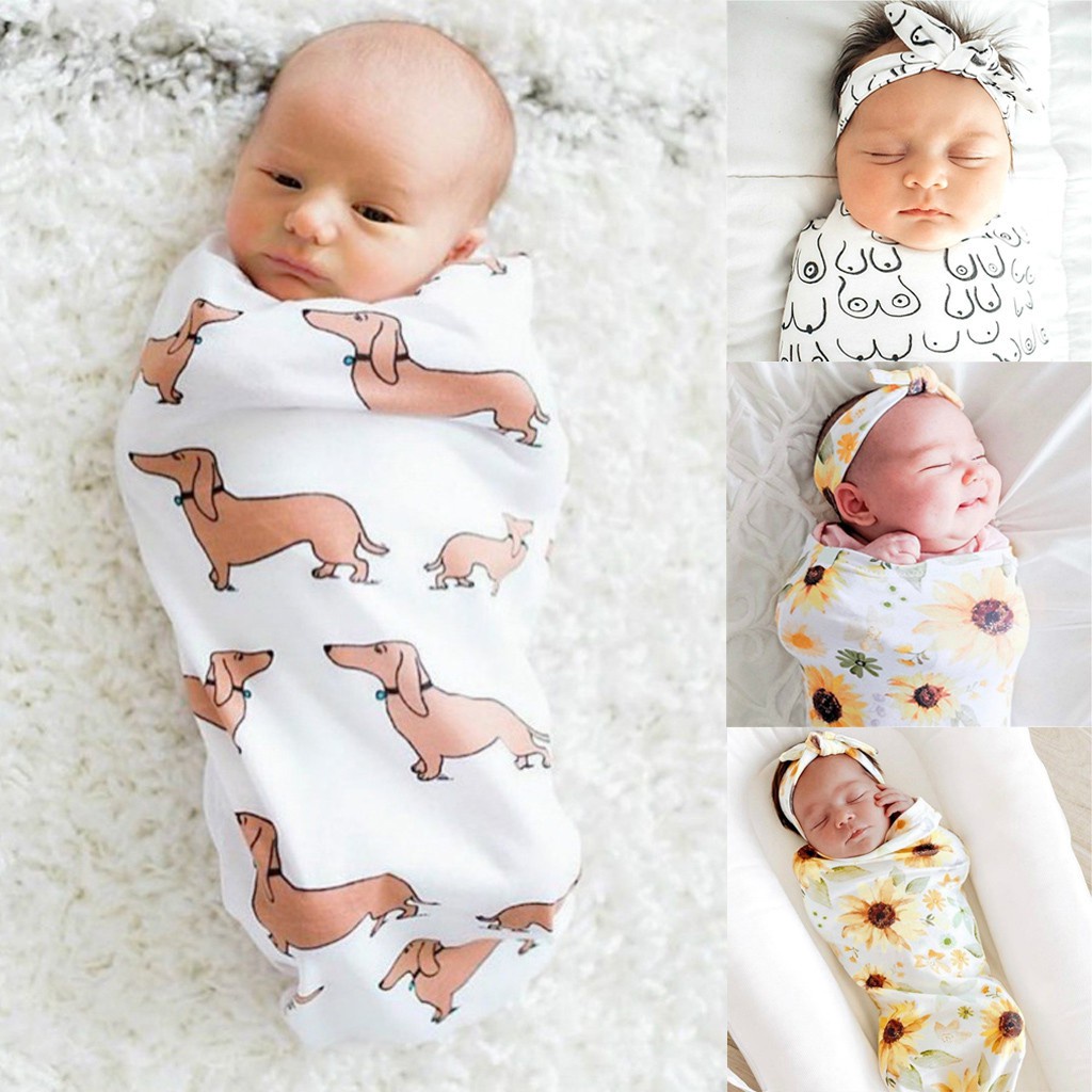 Twice♥Newborn Baby Cocoons Sleeping Bag with Matching Knotted Bow