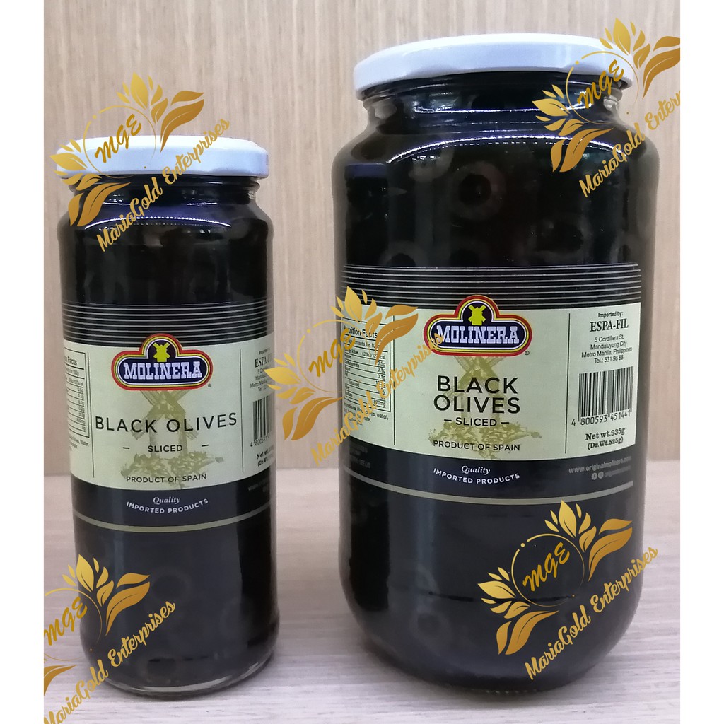 Molinera Black Olives (Pitted & Sliced) Shopee Philippines