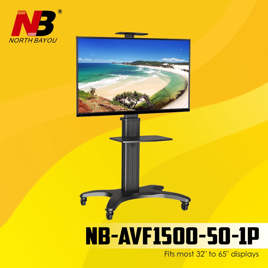 North Bayou AVF1500501P Mobile TV Stand Support 32" 65" Flat TV