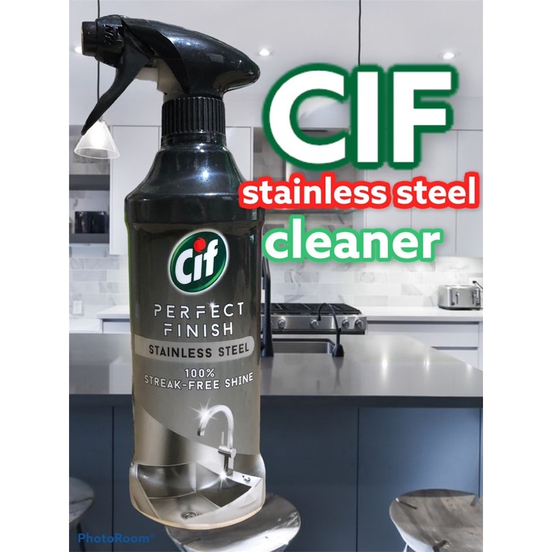 Cif Perfect Finish Stainless Steel Cleaner Spray 435 ML Shopee