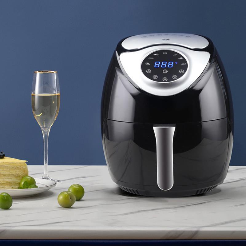 8L Fashion Black Air Fryer Baking Oven Home Touch Smart Electric