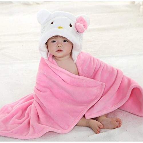 Baby Hooded Blanket Animal Face Newborn Baby Hooded Bath Towel Shopee