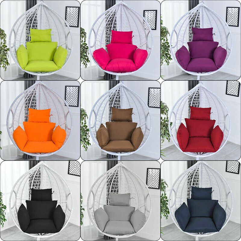 COD!!!Rattan Swing Patio Garden Weave Hanging Egg Chair with Cushion In