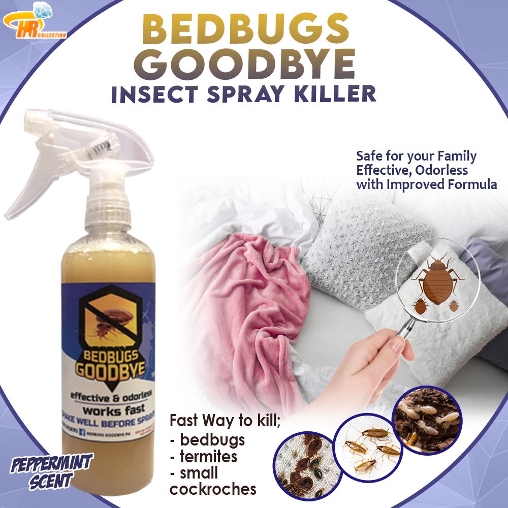 Bedbugs Goodbye Spray 500ml Natural Bed bugs Killer effective odorless