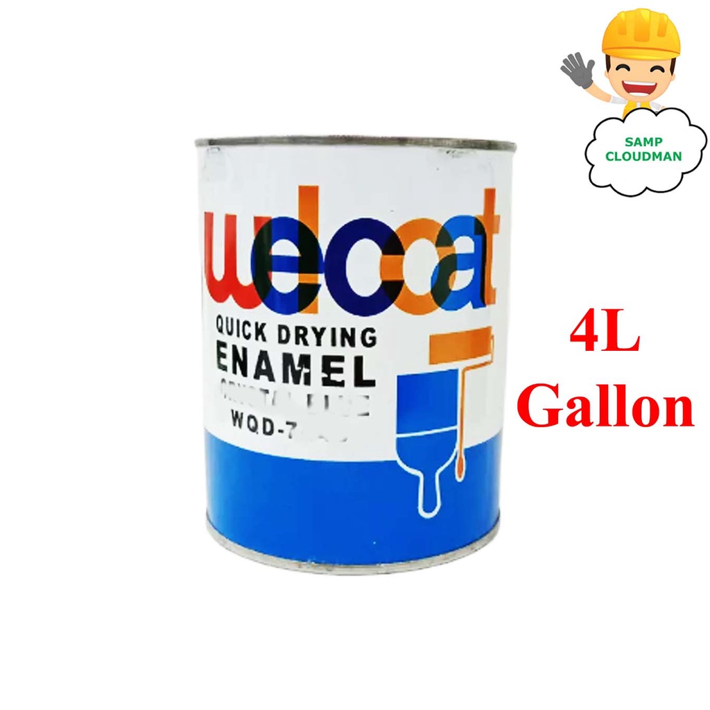 Welcoat QDE Quick Drying Enamel Gallon Size 4L for Metal or Wood Black