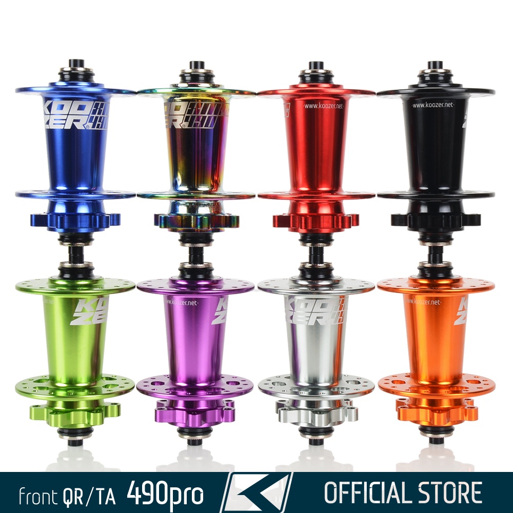 Koozer XM490pro Front MTB Bicycle Hub 5x100mm QR 9x100mm TA 15x100mm THRU 28H 32 Holes 6 Bolts