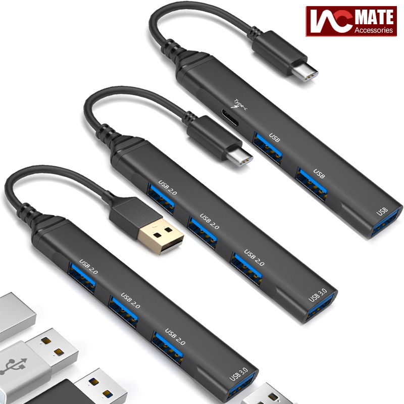 USB C Hub with Fast Charging, Type C to USB Adapter for Laptop, XPS