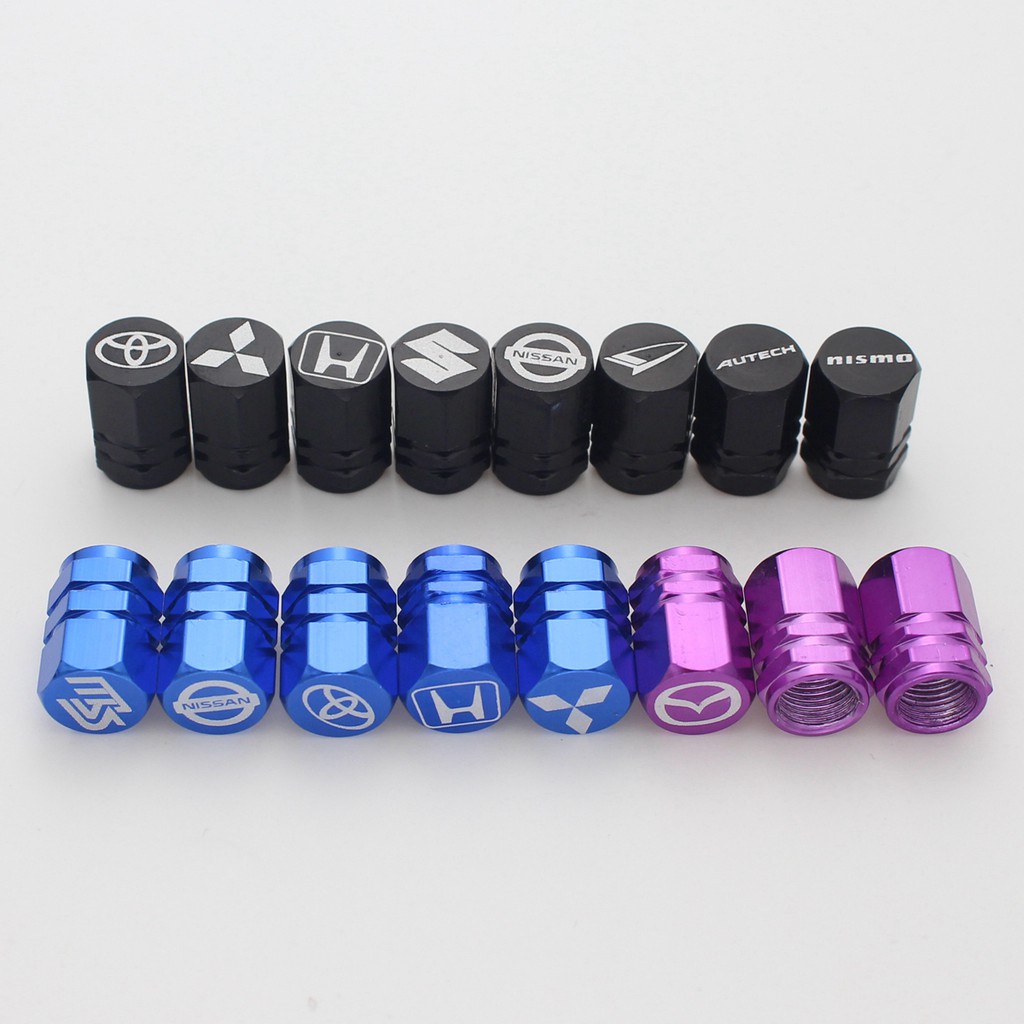 1SET(4PCS) Universal Alloy Tyres Dust Cap Stem Cover Caps Wheel Tire