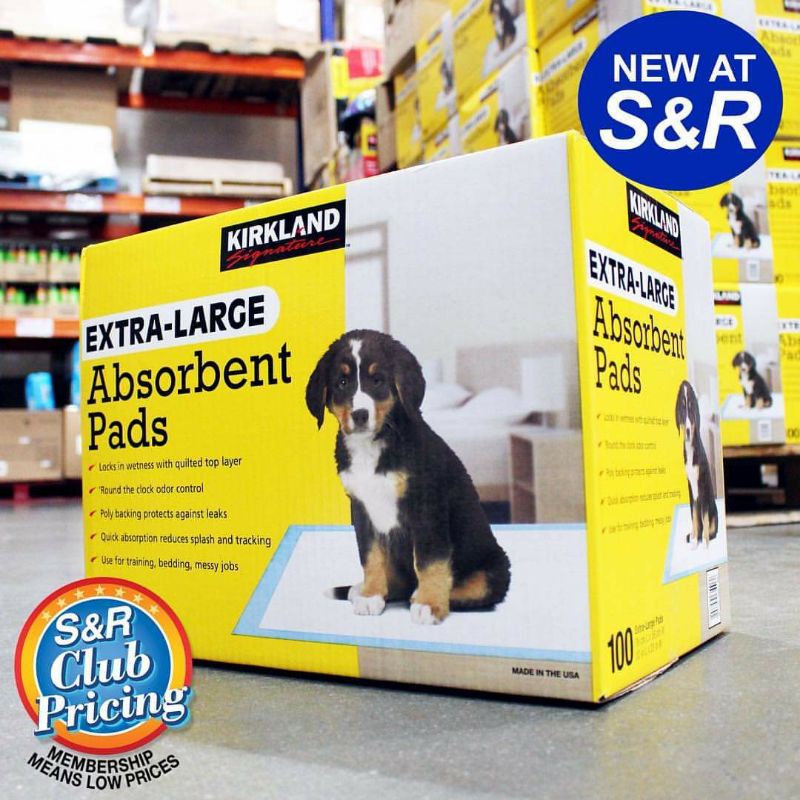 S&R Kirkland Signature ExtraLarge Absorbent Pads 100pcs Shopee Philippines