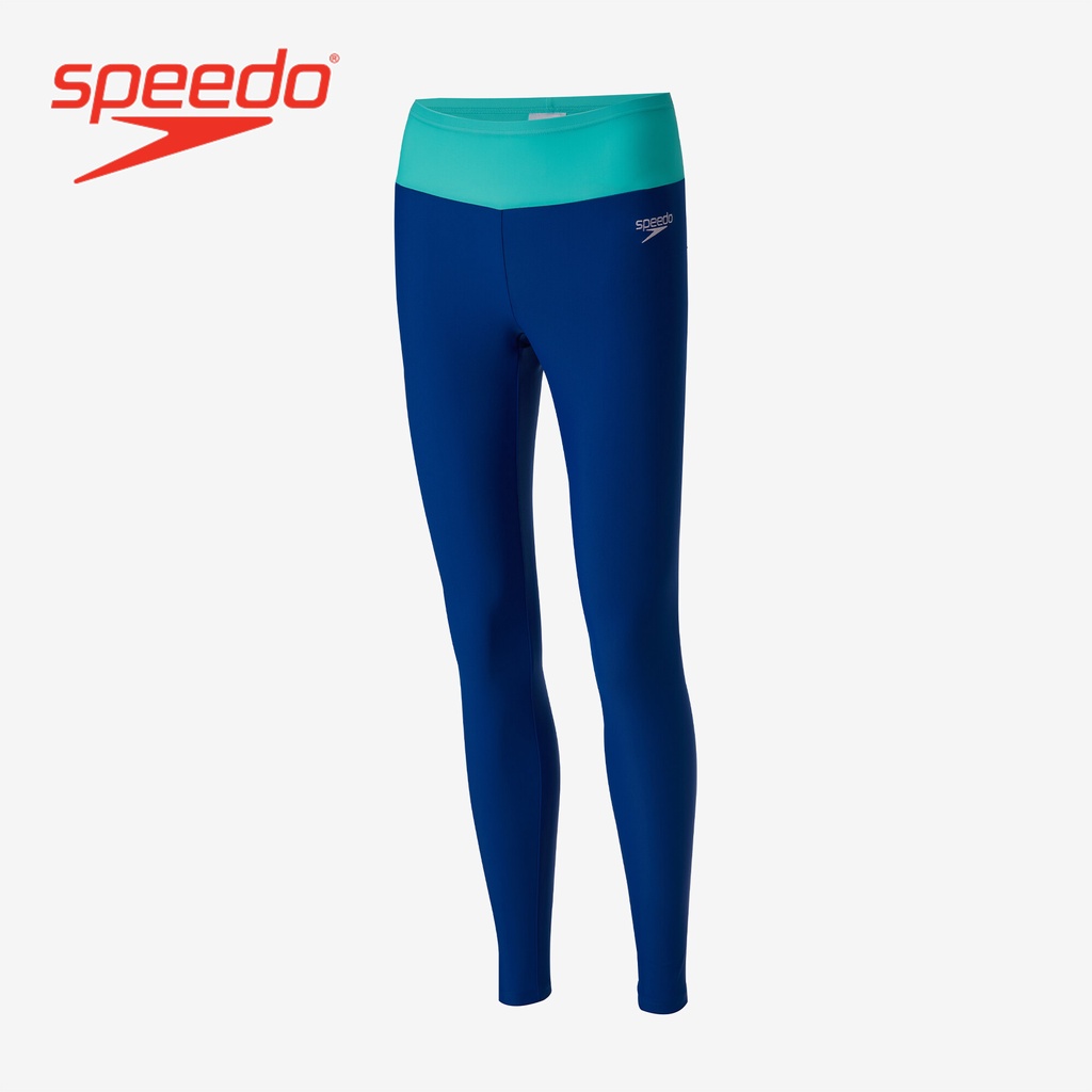 Speedo Women's Swimwear Water Sport Logo Swim Legging Blue 8