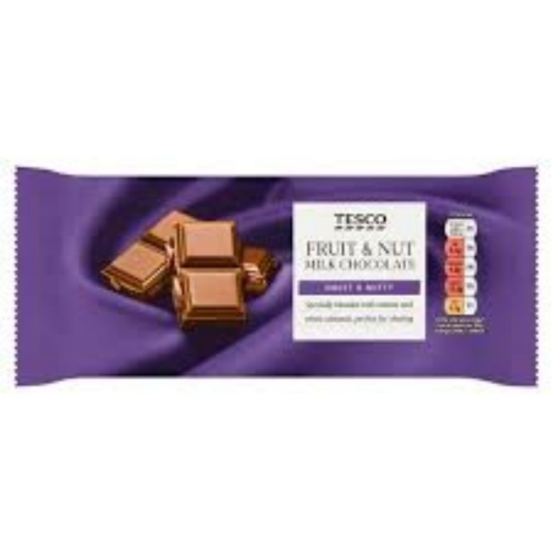 Tesco Chocolate Bar 200g Shopee Philippines