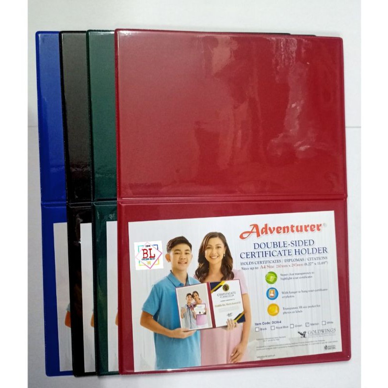 Adventurer DoubleSided Certificate Holder A4 size Shopee Philippines