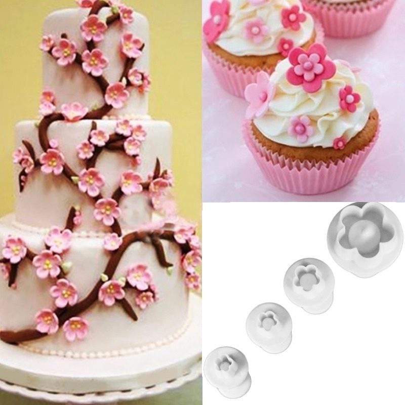Fondant cake plungers cutter leaves shape flower heart butterfly star
