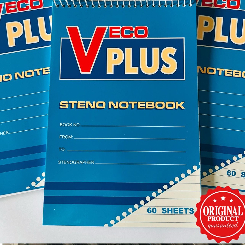VECO PLUS STENO Notebook 6" x 9" 60 Sheets (SOLD PER PIECE) Shopee