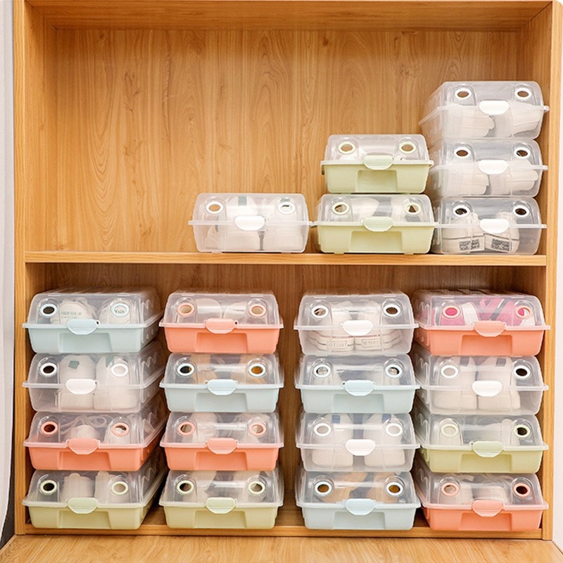 SALE 2 Sizes Stackable Shoe Case Rack Box Storage and Organization