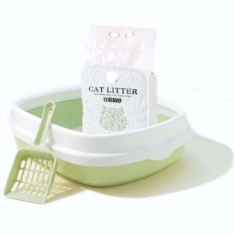 Cat Litter Box and litters & Deodorant Beads 2 in 1 Set Discount