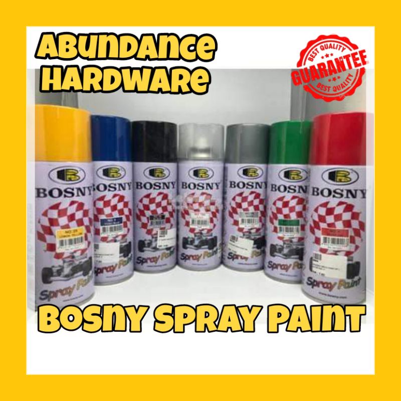 Bosny Spray Paint colors CAR PAINT GLOSSIE PAINT (sold per piece