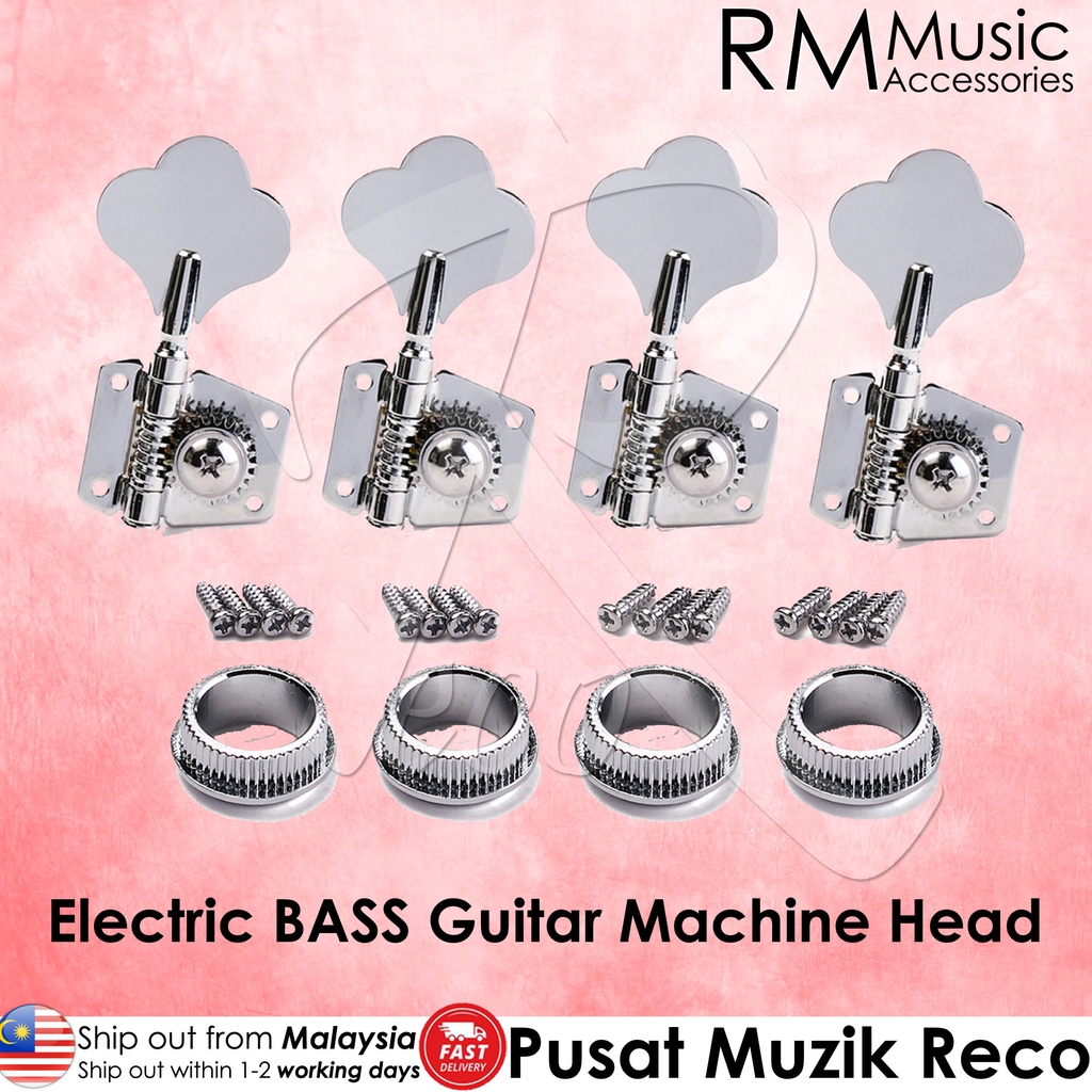 RM BASS Guitar Machine Head SET Tuning Pegs Tuner Open Gear P Bass
