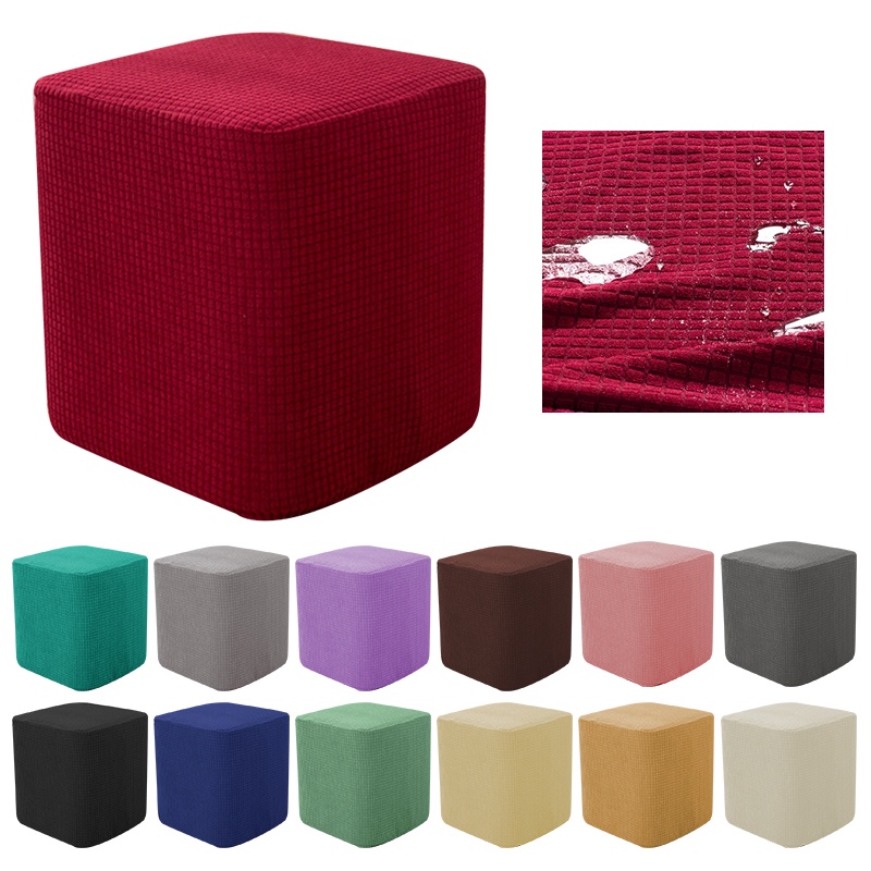 Cuboid Rectangle Ottoman Chair Footstool Seat Storage Slipcover