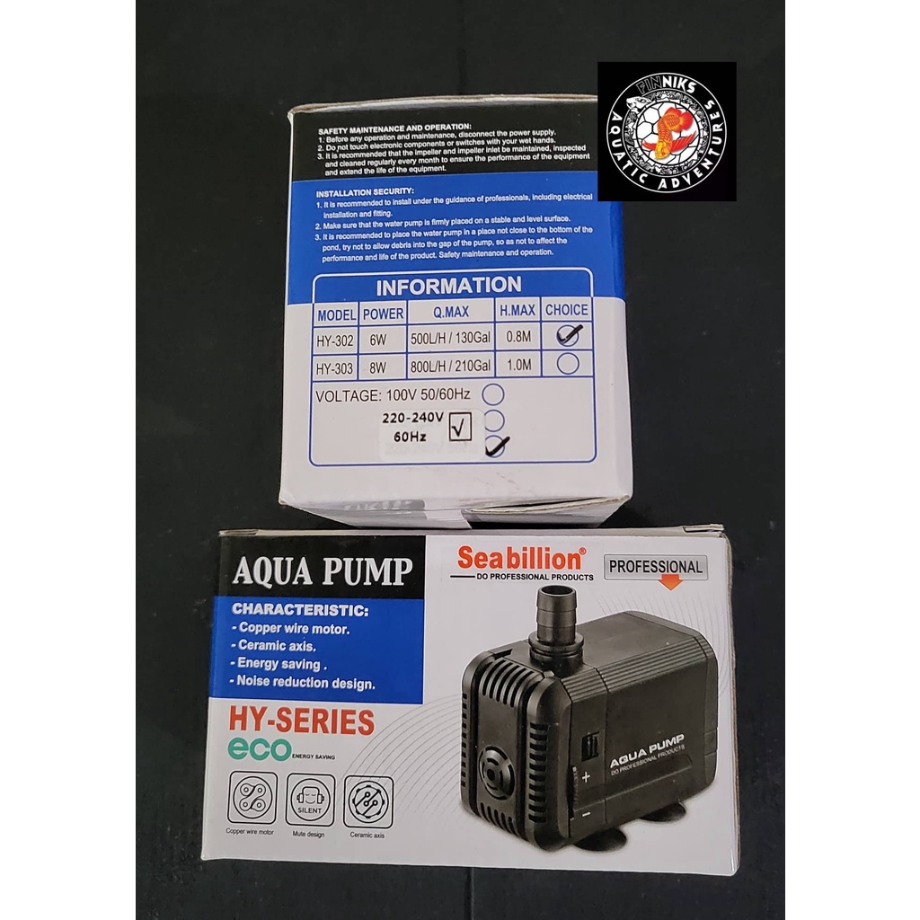 Seabillion Amphibious Aqua Pump HY 305, HY 306, HY 307, HY 308 and HY