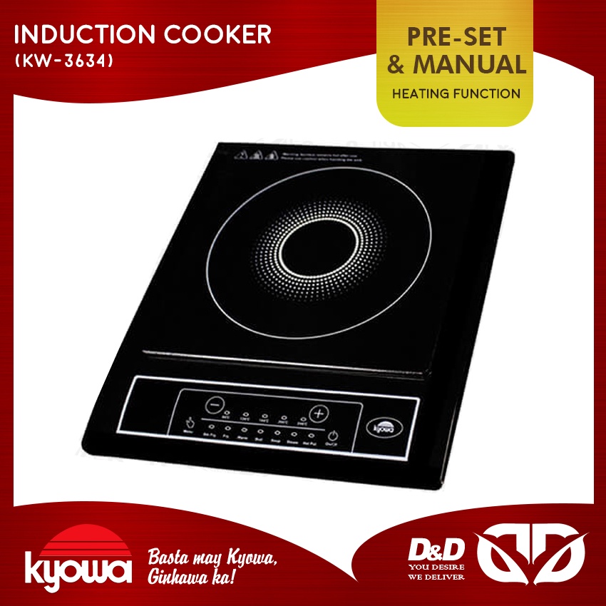 D&D Kyowa Induction Single Plate Stove with PreSet & Manual