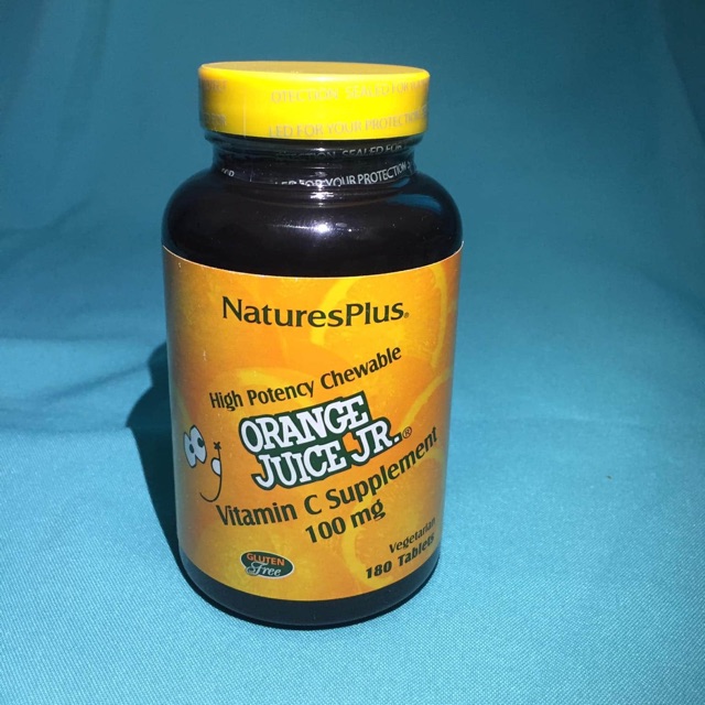 NaturesPlus Orange Juice JR. Vitamin C Supplement 100mg 180 Tablet