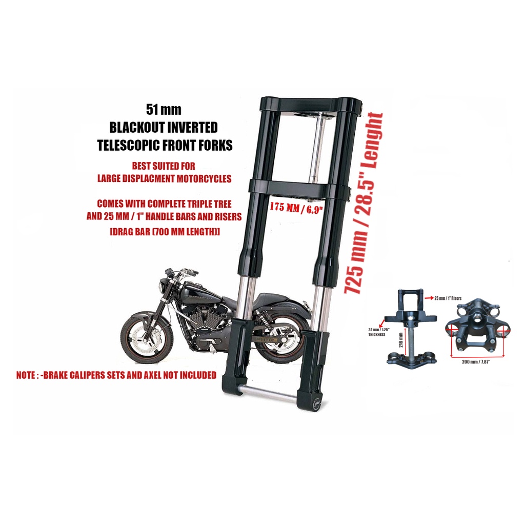 UPSIDE DOWN/INVERTED FRONT FORK TELESCOPIC MOTORCYCLE SUSPENSION "51