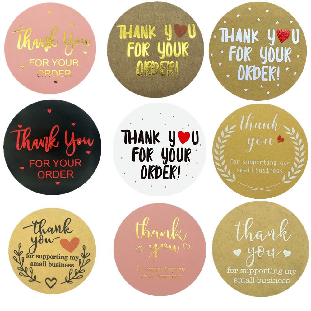 Thank You For Your Order Stickers Heart Thanks For Shopping Small Shop