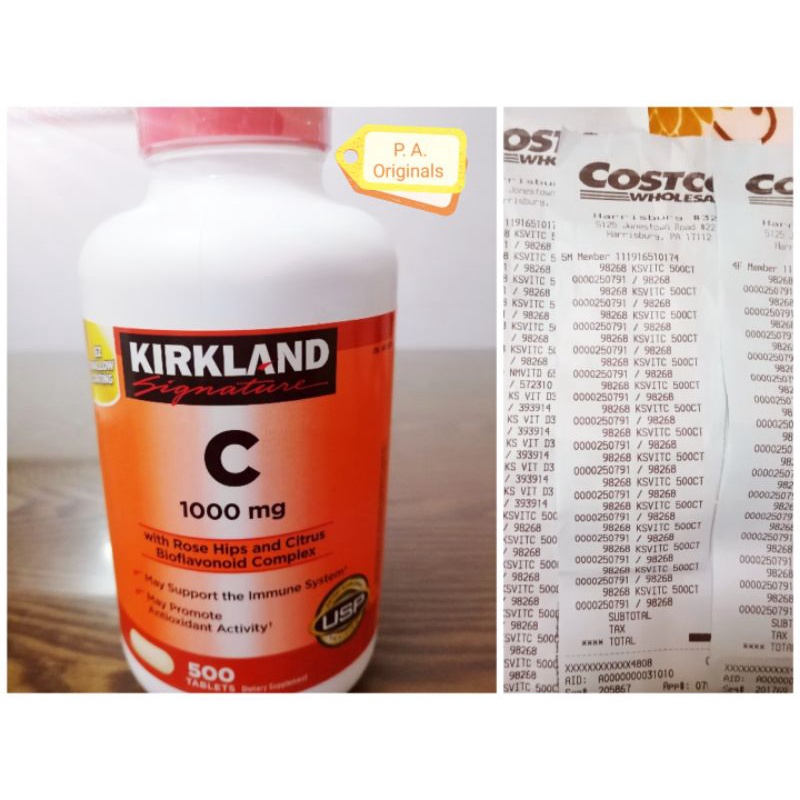 KIRKLAND Vitamin C Costco USA 500 Tabs 1000 mg (EXP.10/25) Shopee Philippines