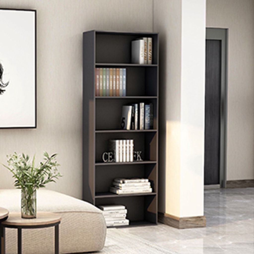 Wood Bookcase 6 Tiers Storage Bookshelf Book Collection