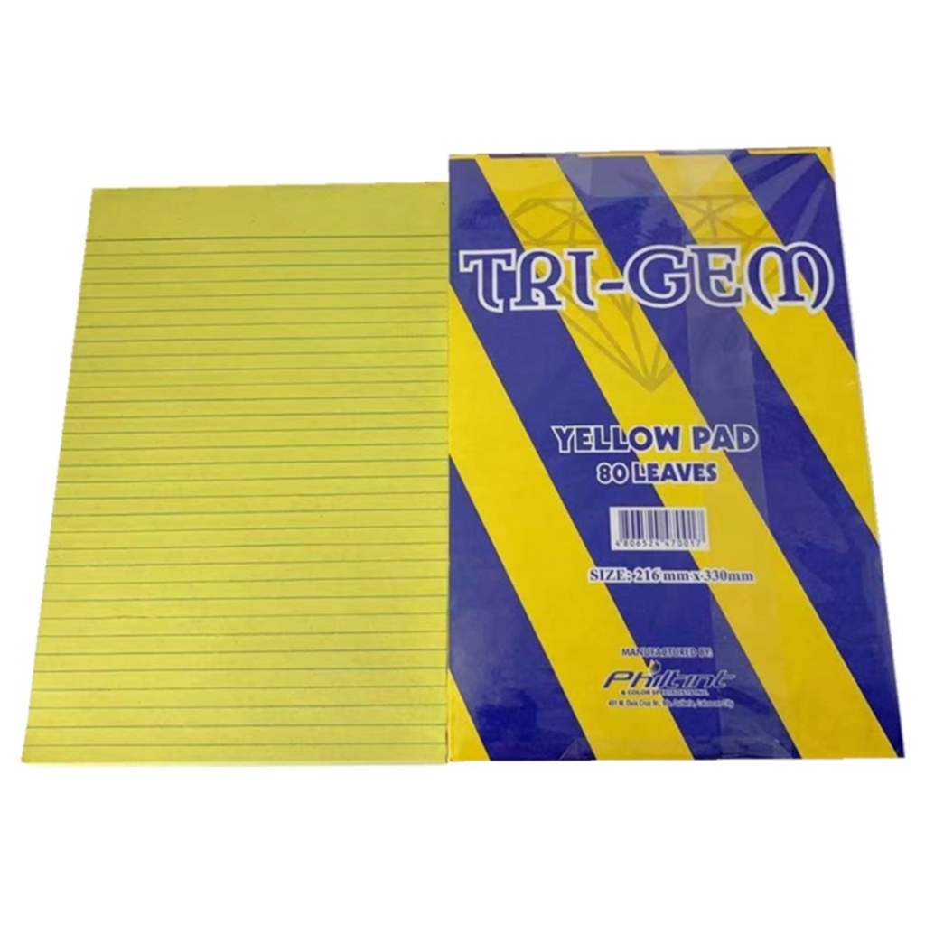 Yellow pad paper /1pad 80sheets Shopee Philippines