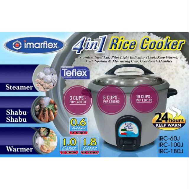 Imarflex 4 in 1 rice cooker IRC60J Shopee Philippines