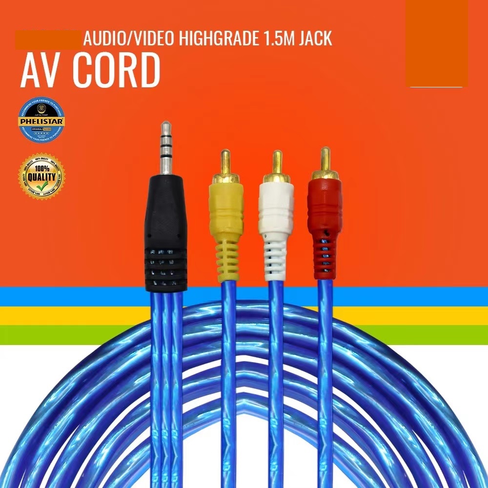 PinSan 1.5Meter Heavy Duty Audio Video Cable for ABSCBN TV Plus Black Box Shopee Philippines
