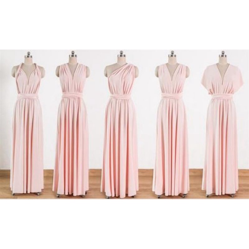 LIGHT PINK Infinity Dress Floorlength with Attached Tube Shopee