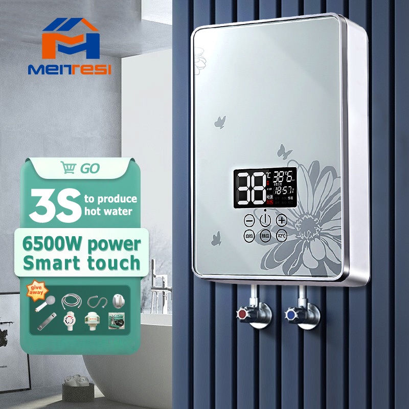 MEITESI Water heater6500w electric shower heater intelligent remote