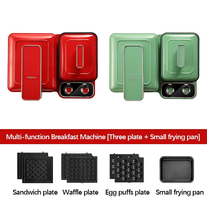 YIDPU 3 in 1 Multi Function Breakfast Machine Sandwich Machine Waffle